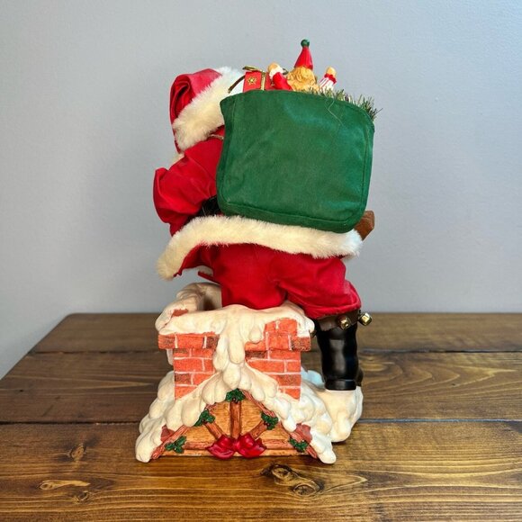 Santa Clause Clothtique Style figure chimney bag roof lantern boots Christmas - Picture 2 of 13